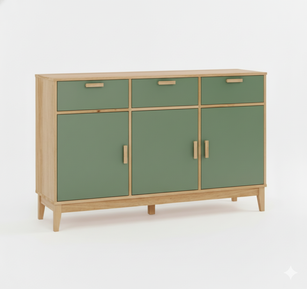 Aparador 3 puertas y 3 cajones