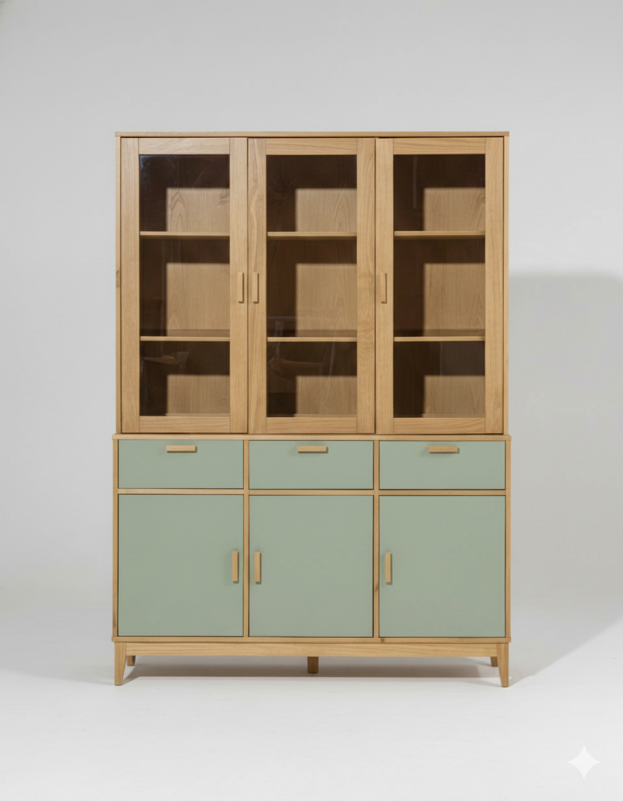 Cristalero 6 puertas y 3 cajones