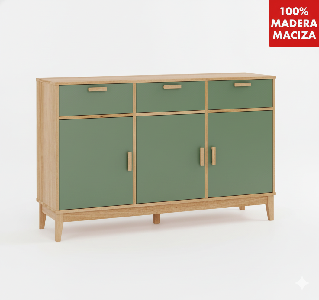 Aparador 3 puertas y 3 cajones