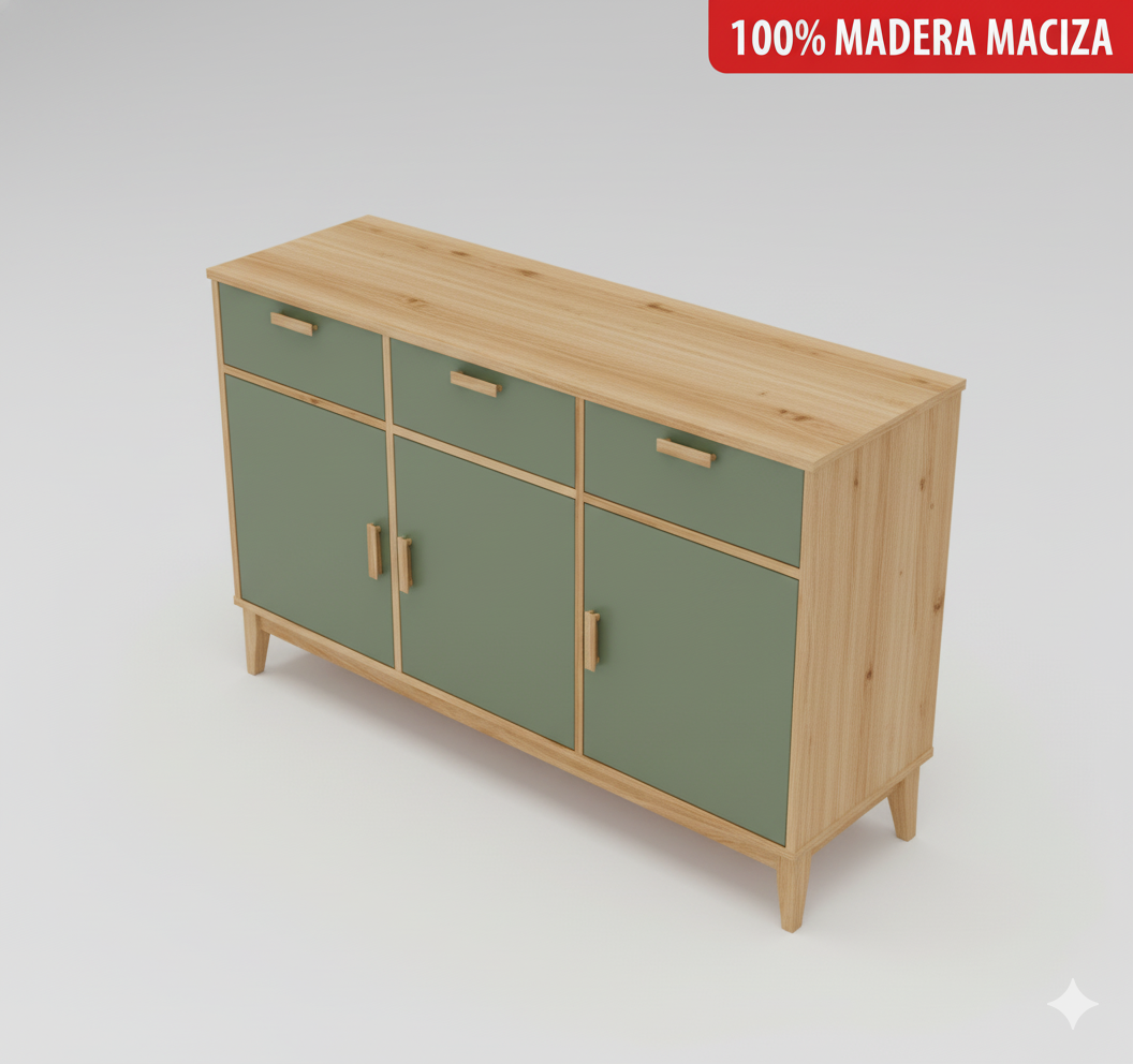 Aparador 3 puertas y 3 cajones