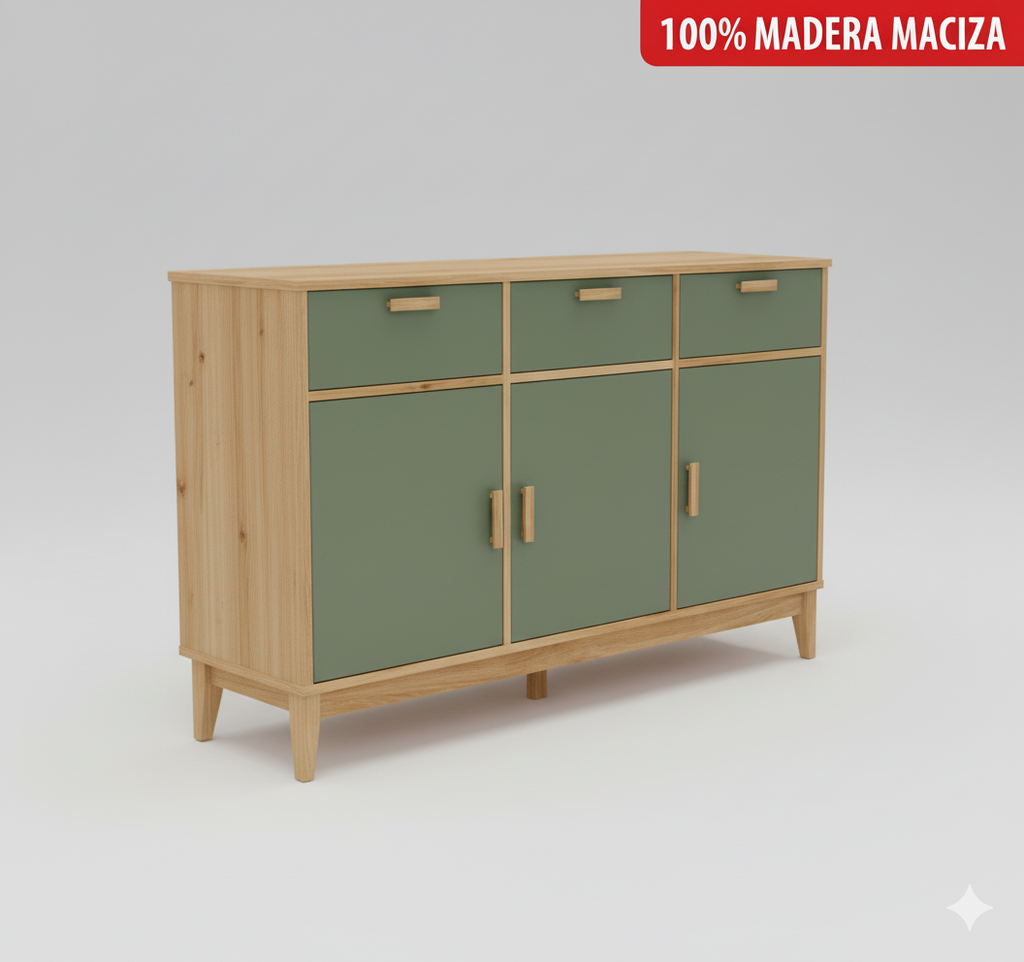 Aparador 3 puertas y 3 cajones