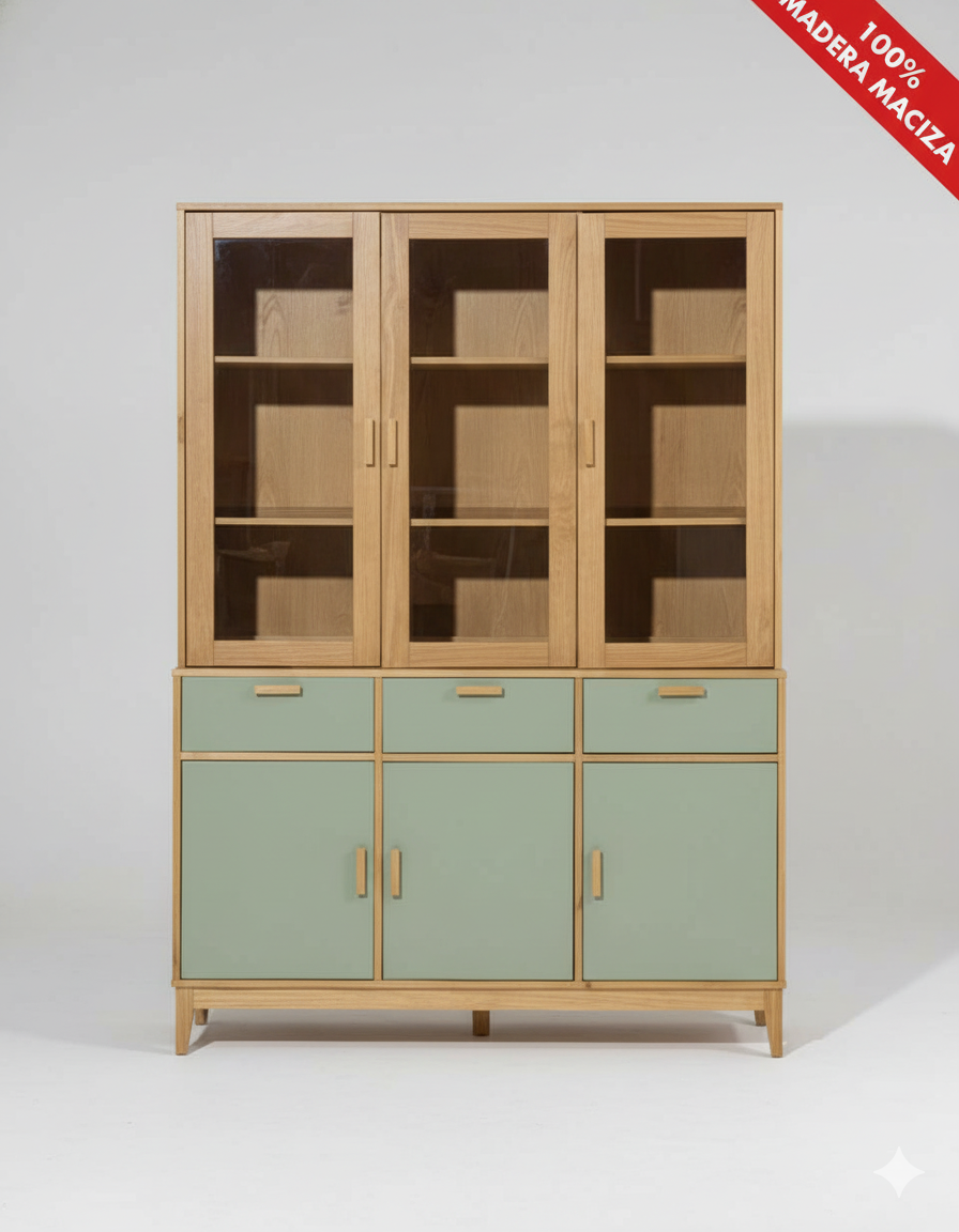 Cristalero 6 puertas y 3 cajones