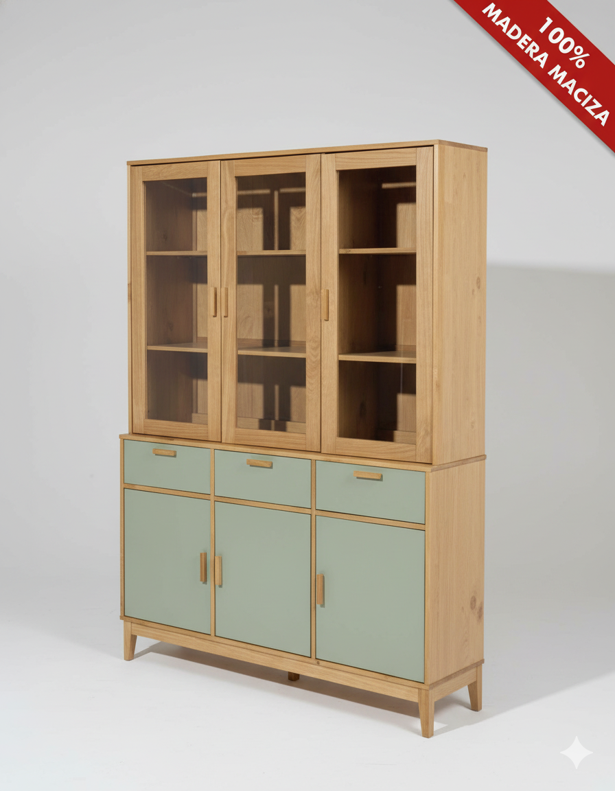 Cristalero 6 puertas y 3 cajones